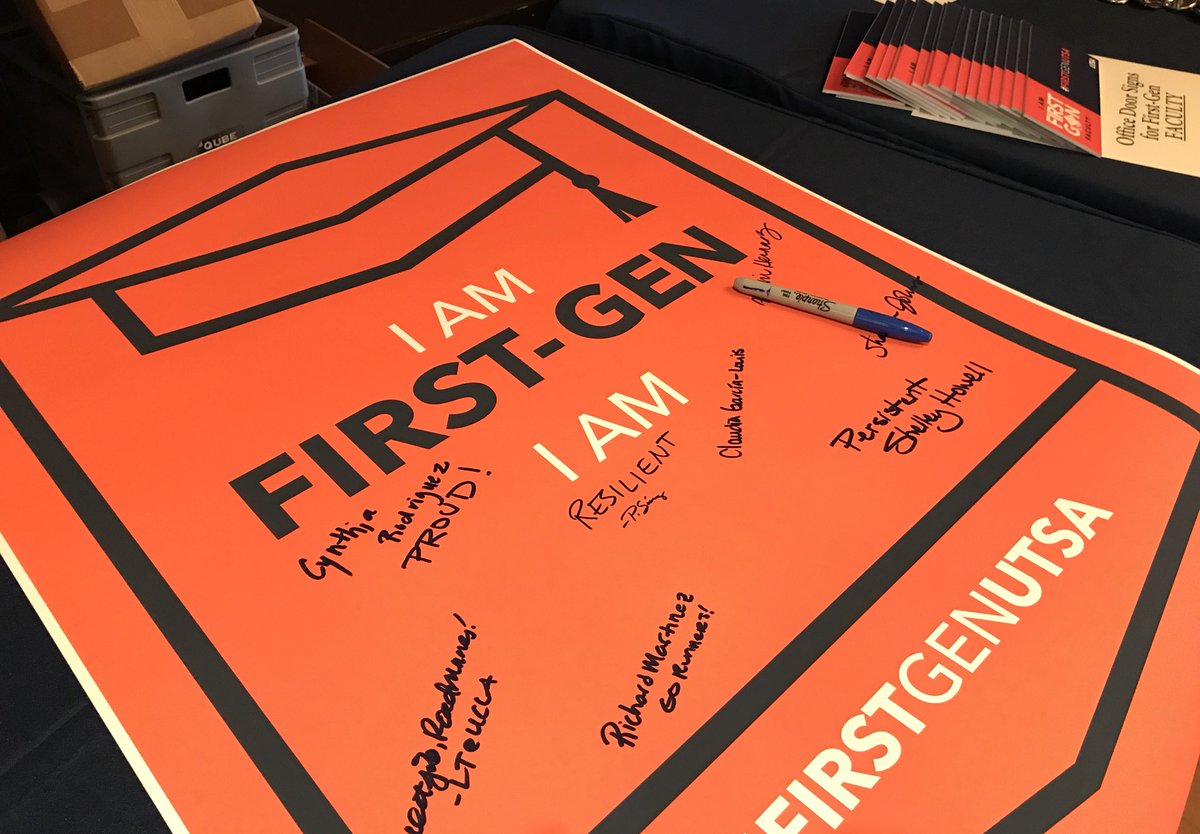 UTSA's tweet image. Today’s First-Gen Institute is off to a great start, ’Runners. Stop by the Student Union Denman Room to learn how UTSA is strengthening the first-gen experience. #UTSA #FirstGenUTSA #FirstGenPride #FirstGenOrgullo #FirstGenRunners #CelebrateFirstGen @utsa_first2go