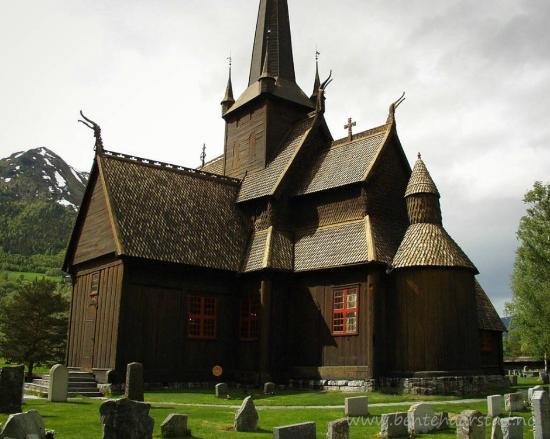 For the people who are interested to know the correct answer of the final question:

It was..... Lom stave church in Norway!