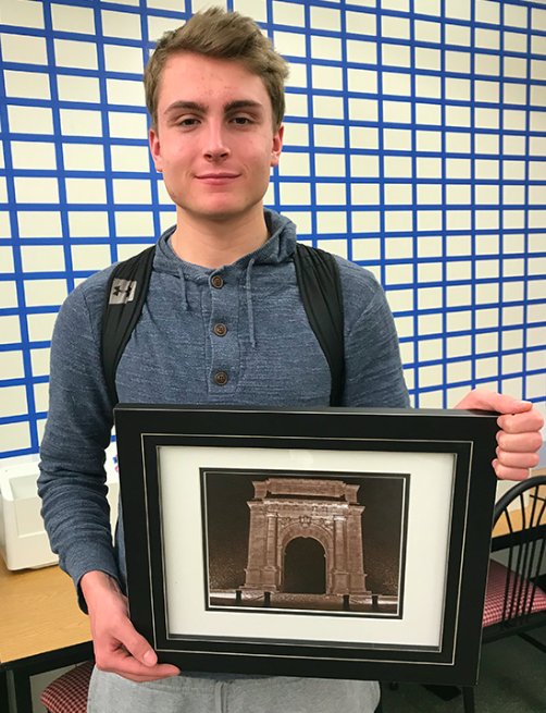Congratulations to Jonathan Eyer! Jonathan was chosen to represent Upper Merion at the 2018 Congressional Art Competition. His sepia toned photo of the arch <a href="/ValleyForgeNHP/">Valley Forge NHP</a> is competing against other HS submissions at the Darlington Arts Center in Garnet Valley, PA