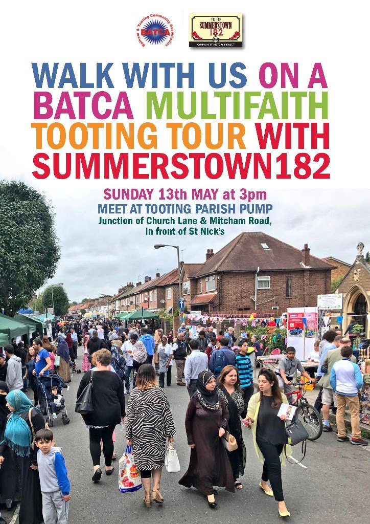 balhamnewsie's tweet image. Wander with @weareBATCA and @summerstown182 on a multi-faith walk locally to visit mosques, churches and temples of different faiths ---&amp;gt; bit.ly/2Iyn0B0 13th May 2018 #balham #tooting #wearefaith