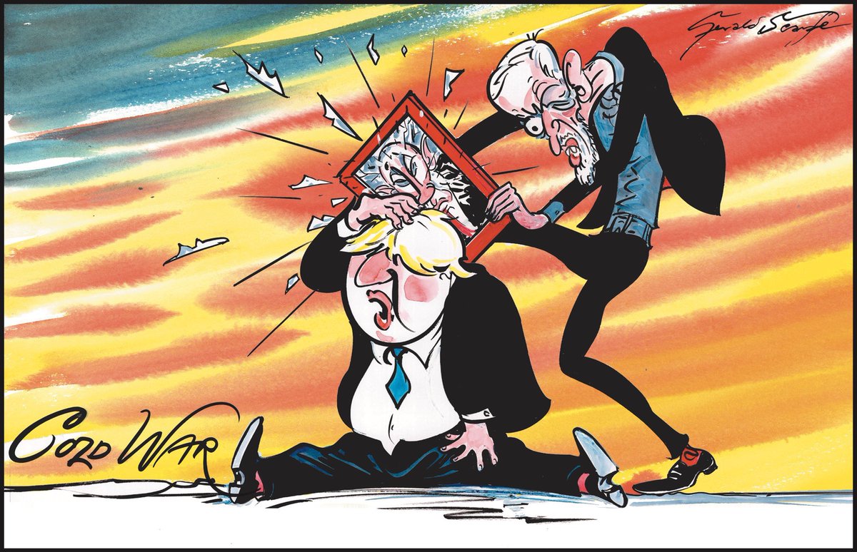 Political Cartoon Ar Twitter Gerald Scarfe On Jeremy Corbyn Implying The Foreign Secretary Exaggerated The Findings Of The Uk S Defence Laboratory Porton Down Boris Johnson Responded That Corbyn S Remarks Were Lamentable Political