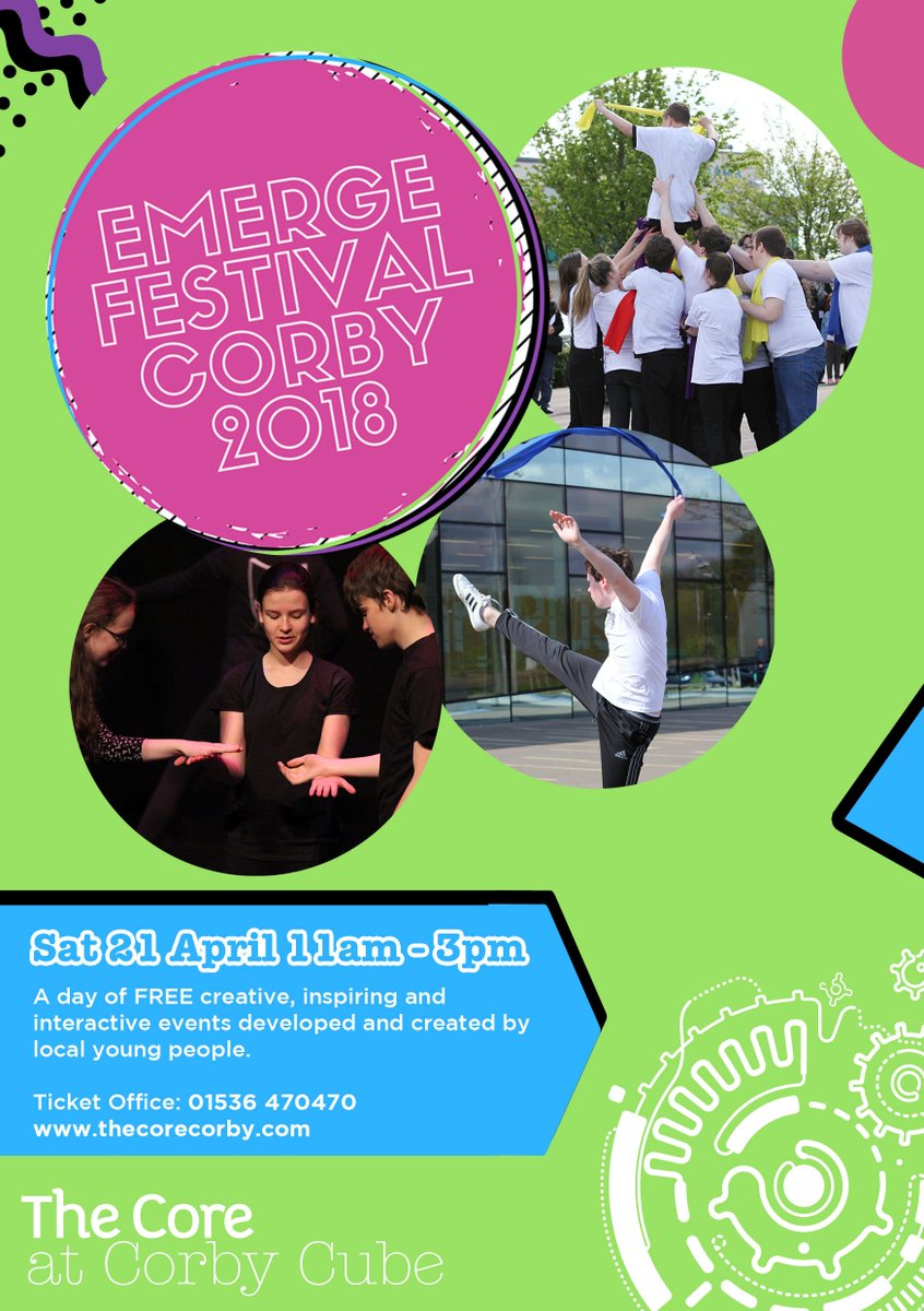 CoreGetInvolved's tweet image. Can't wait to share more information on one of our favourite returning projects #EmergeFestival - come along and #GetInvolved with a day packed full of FREE performances and workshops in and around the Core.

To find out more visit: bit.ly/EmergeCorby