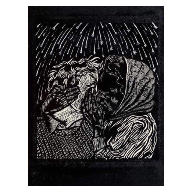 hatezine's tweet photo. Sneak peek from upcoming love issue of #hatezine. Woodblock print by #TomMaryniak. https://t.co/HpOO4Q870J