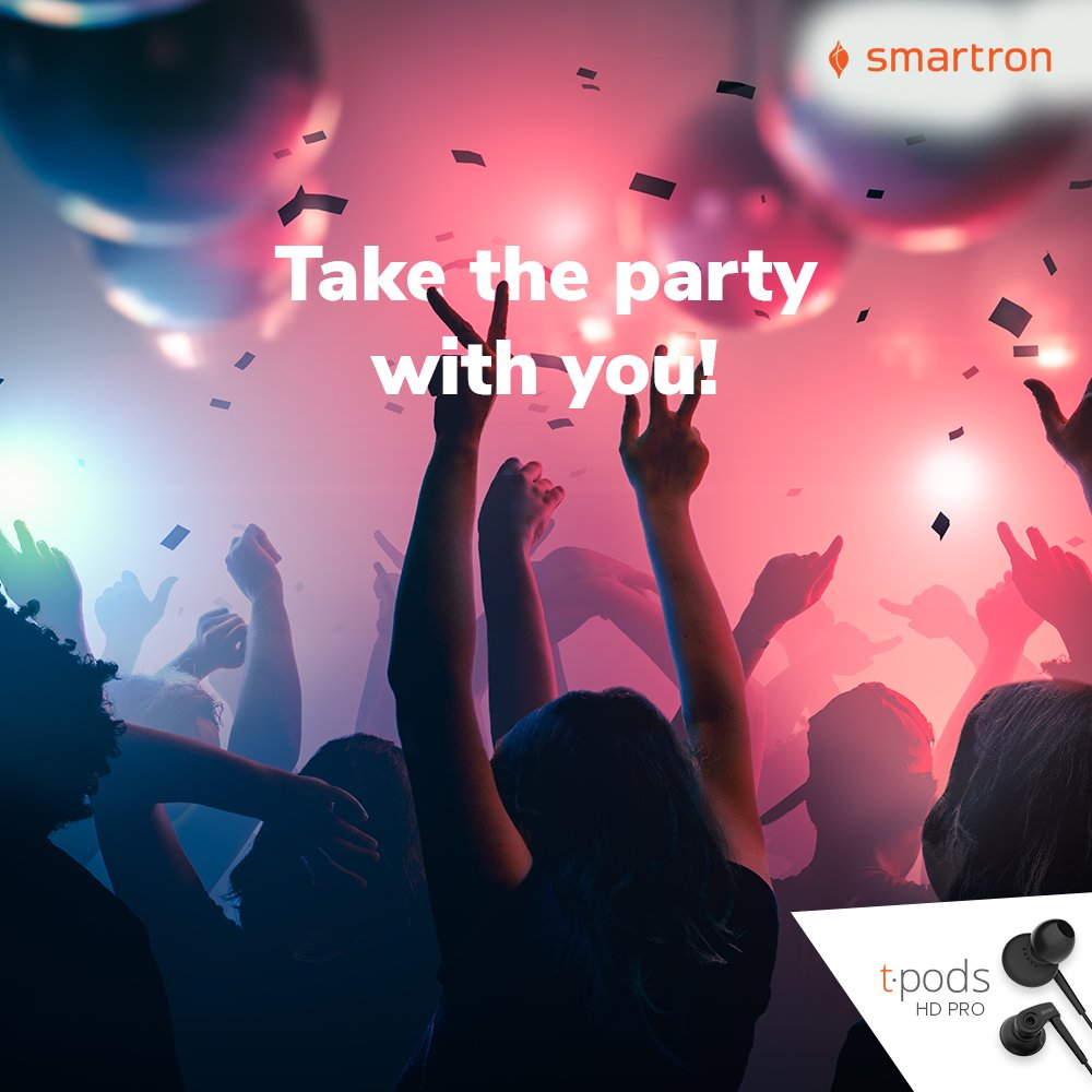 smartronindia's tweet photo. The most stylish pair of earphones with perfect balance of bass & treble. Wherever you go, take the party with you. Get yourself the #tpods from @amazonIN only for Rs.1599. https://t.co/sVd4MDukEl https://t.co/e2HOlFTjiv