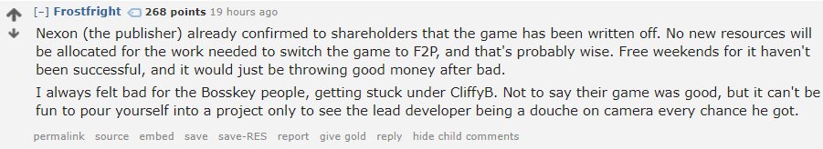 bluefootednewt's tweet photo. Apparently their publisher has completely lost faith in the game. https://t.co/Hc1yLQcj3B