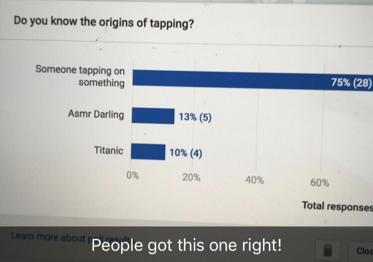 VIZZION_ASMR's tweet photo. Now we know the origins of tapping π€·ββοΈ #asmrtainment https://t.co/oZVL9qjvCn
