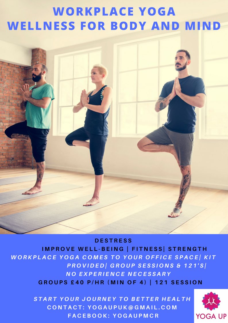 Workplace yoga has arrived! Start your journey to better health on the mat today #fitness #health #womeninbiz #FridayMotivation #yogafit