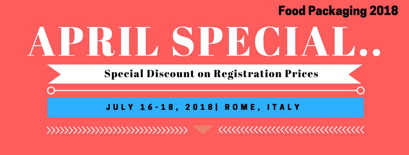 2018_Food's tweet photo. Hurry up.. #foodchemistry #foodsecurity #foodanalysis #foodtech #foodprocessing #foodbiotech #foodsafety #foodindustry #foodmarketing #beveragepckaging.. Special #Registration Price for the month of April for #FoodPackaging2018 Avail the opportunity
https://t.co/1Ifw9mClxQ https://t.co/XIZ0Ag7VBK