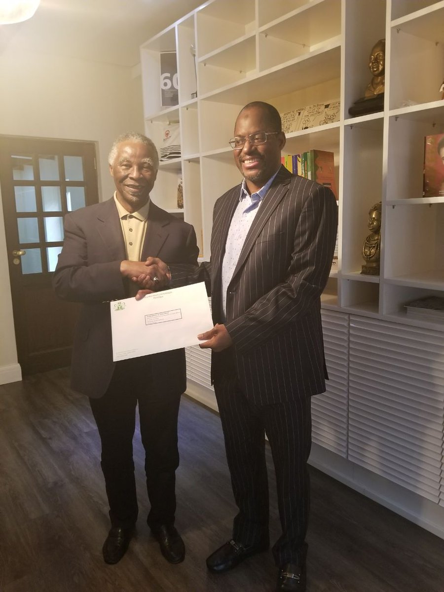 AmbAhmedIbeto's tweet photo. A courtesy call on former President Thabo Mbeki of South Africa at the Thabo Mbeki Foundation, Johannesburg, South Africa on 5th April, 2018 https://t.co/EWC2l35SAR