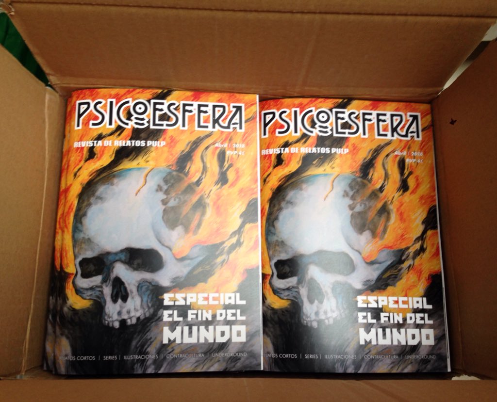 Psicoesfera_'s tweet photo. Estamos orgullosos de presentaros al fin EL PRIMER ESPECIAL IMPRESO DE PSICOESFERA. Por tan solo dos monedas, un pedazo de cultura pulp que podrás ver, tocar, oler y saborear. Consíguela YA #pulp #magazine #scifi #fantasy #literatura #cuentos #tales #ilustracion #comic https://t.co/38VQMJ8ASU