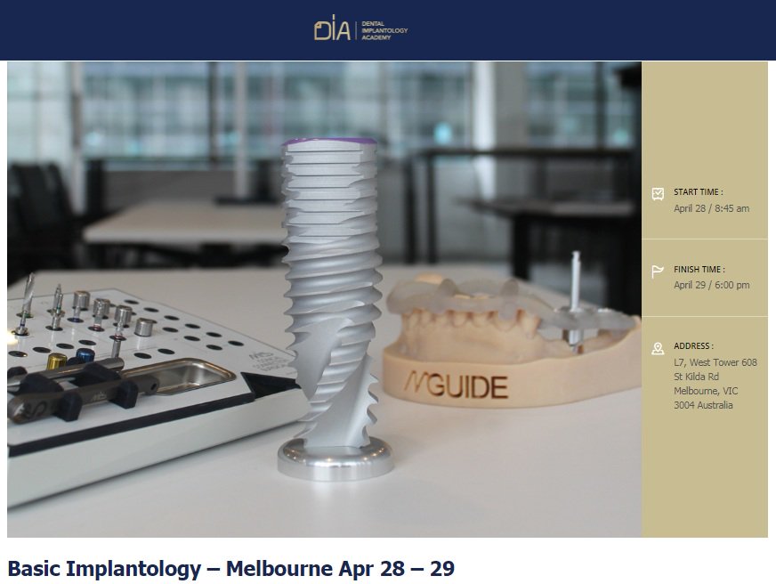 Alldentalevents's tweet image. Dental Implantology Academy ❗🎓
☎1300 724 410
☎61 3 9530 0777
Fax: 61 3 9528 3761
📧info@dentalimplantologyacademy.com.au

Basic Implantology 
2 day hands on course for Beginners 
( Apr 28 – 29, 2018, #Melbourne , #Australia )

🌐dentalimplantologyacademy.com.au/event/basic-im…

#implanttraining