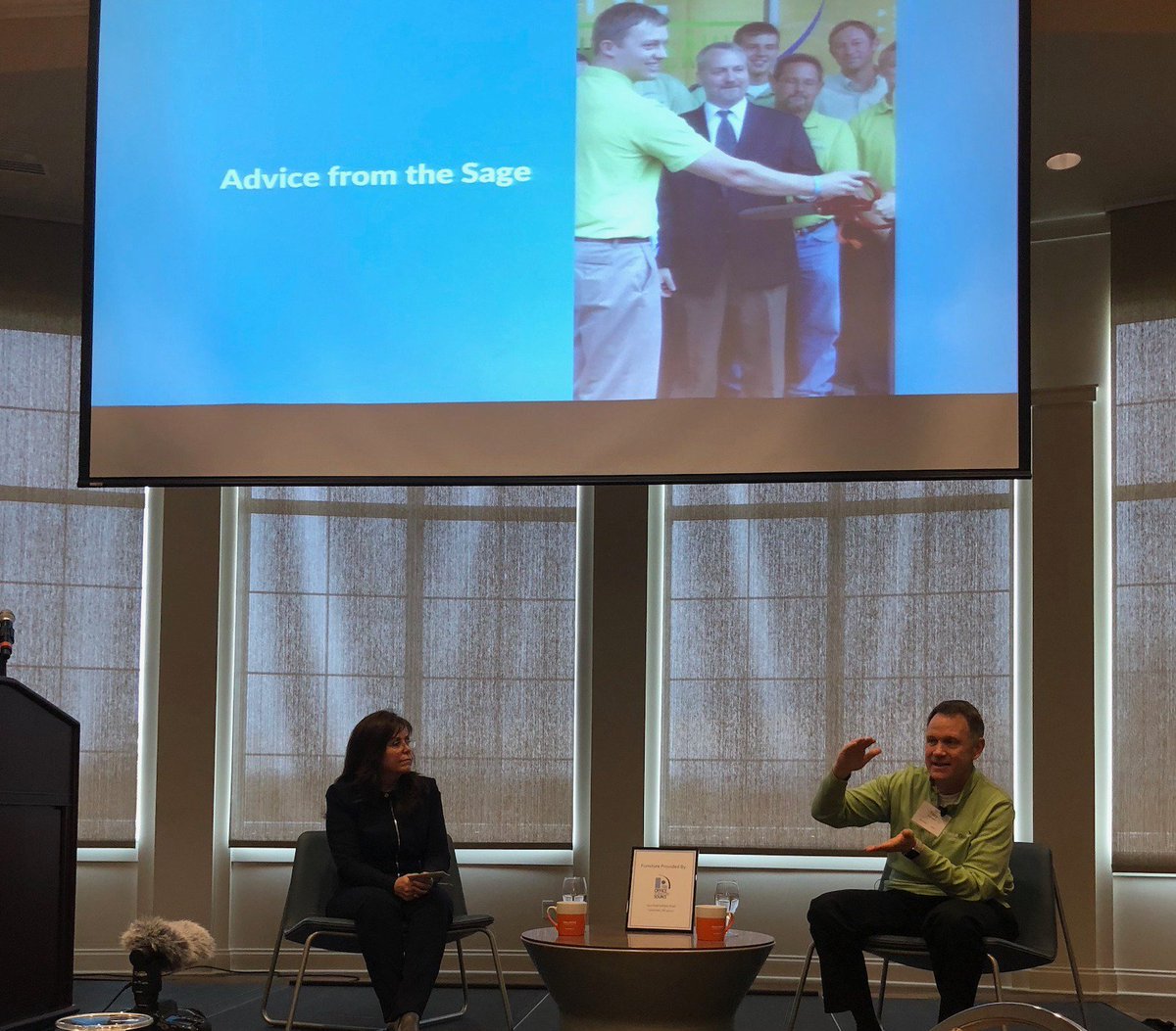 EdocService's tweet photo. "Part of people development is how to become better at *business* development..." —Tony Schroeder of @choice_one_eng during his Q&amp;A with @BarbaraEHogan @timbelo1 talking about the DOC model  
@smallgiantsbuzz #GGOB #ebcincy https://t.co/LfFIpT4vB9