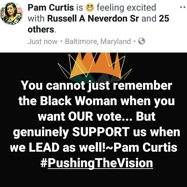 I'll start posting more on here haha but FB: Pam Curtis &amp; IG: Pushingthevision  :) <a href="/CCMiddleton6/">Sharon G. Middleton</a> <a href="/MayorSRB/">Stephanie (SRB)</a> <a href="/MayorPugh50/">Mayor Catherine Pugh</a> <a href="/TheRealDaytime/">The Real</a>