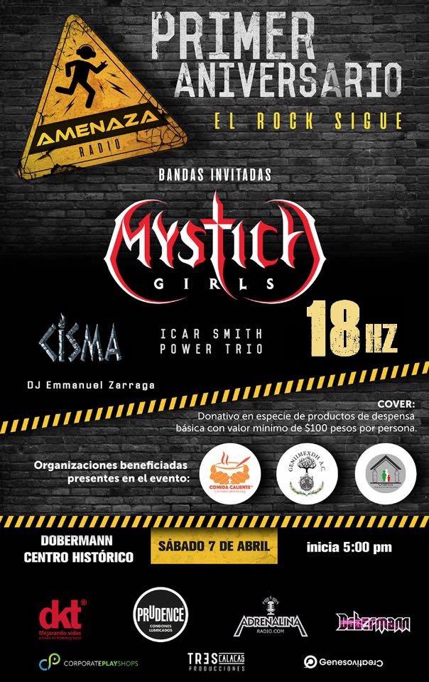 Of18Hz's tweet photo. Ya estamos más que listos para reventar el @DobermannCentro el día de mañana en el primer aniversario de @amenazaradio  #BuenViernes #Rockactividad #ViernesDeGanarSeguidores #viernes #NoTeLoPierdas #musica
#musically #Enterate #Hoy #Sigueme #ReadyPlayerOne  #CDMX #BuenosDias https://t.co/o2LRiP7jXS