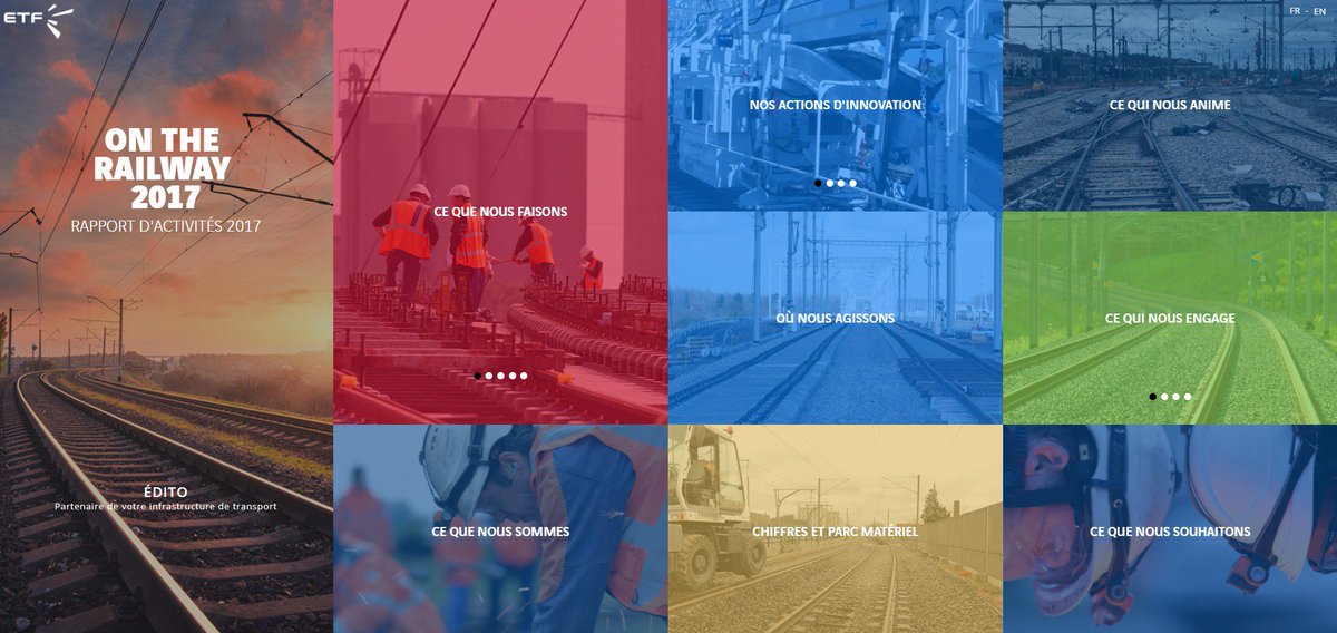 ETFrailway's tweet photo. Le rapport d'activité 2017 ETF est en ligne !
Ce que nous sommes, Ce que nous faisons, ce qui nous anime, ce qui nous engage.... C'est une partie de notre Univers que nous présentons ici, bien au delà de nos activités et métiers. #TeamETF #ONTHERAILWAY
https://t.co/7EIIIyLgCM https://t.co/N6uSOaEwu5