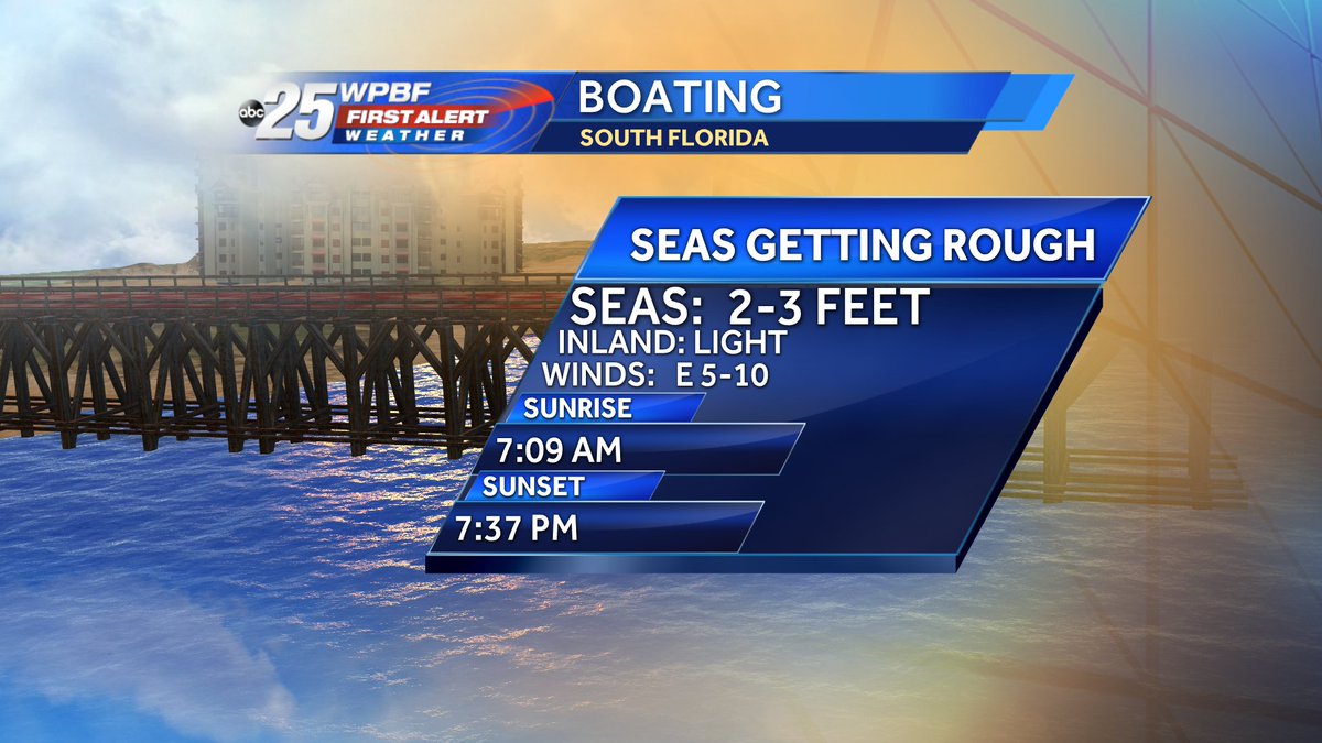 WPBF_Vanessa's tweet photo. Here's what you can expect out #boating across #SouthFL. https://t.co/KYlstEWbH7