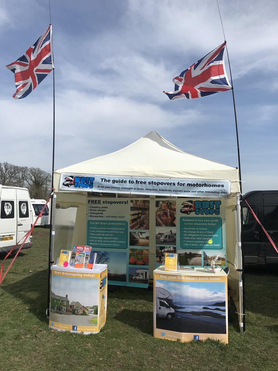 BritStops's tweet image. Open for business at the @AppleTreeEX Romsey Motorhome Show! 😊