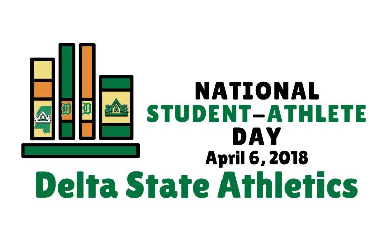 GameDayDSU's tweet photo. Happy #NationalStudentAthleteDay to all of our Statesmen &amp; Lady Statesmen! 💚 #DSUFamily https://t.co/CujcZblcmw