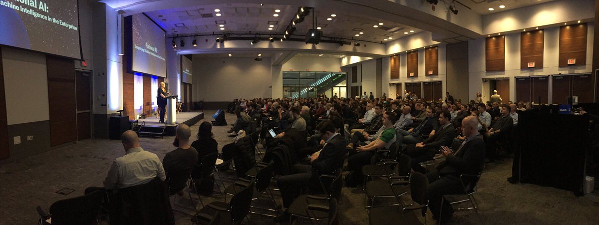 thinkdataworks's tweet photo. We had a great time at the @MaRSDD #RationalAI event last night. Interesting discussion, engaged crowd, butter chicken pizza... It had everything. https://t.co/xafU6THRrB