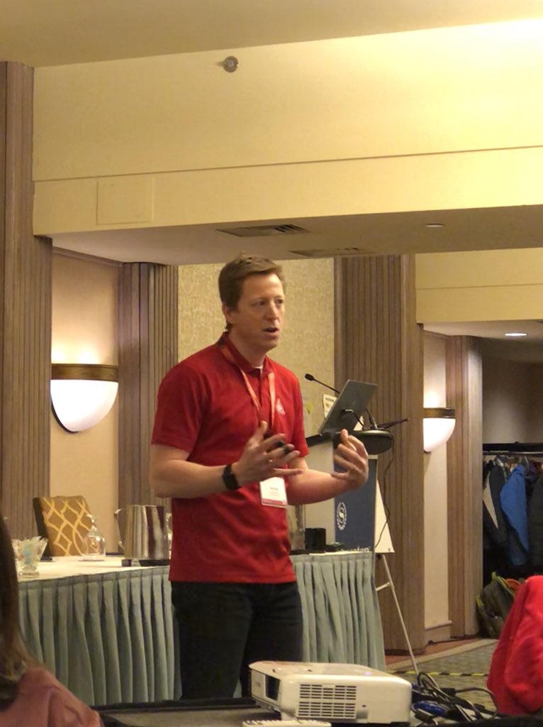 welchtima's tweet photo. Mark Little - Executive Director Scouting Experience talks about some best practices #scnst18 https://t.co/U7Fpu3Zh3I