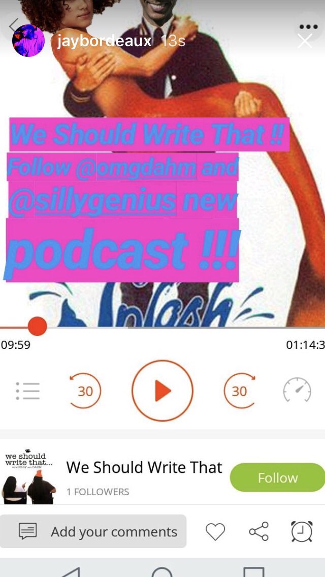WeWriteThat's tweet photo. What if @Silly_Genius and @OmgDahm retold movies with POC casts and dope soundtracks?
#WeShouldWriteThat is available on Podbean, iTunes, and now Spotify! Wrap up your work week with an episode or two. Listen and Share now! https://t.co/oxiKtvA3em https://t.co/Ny67ETkmAk