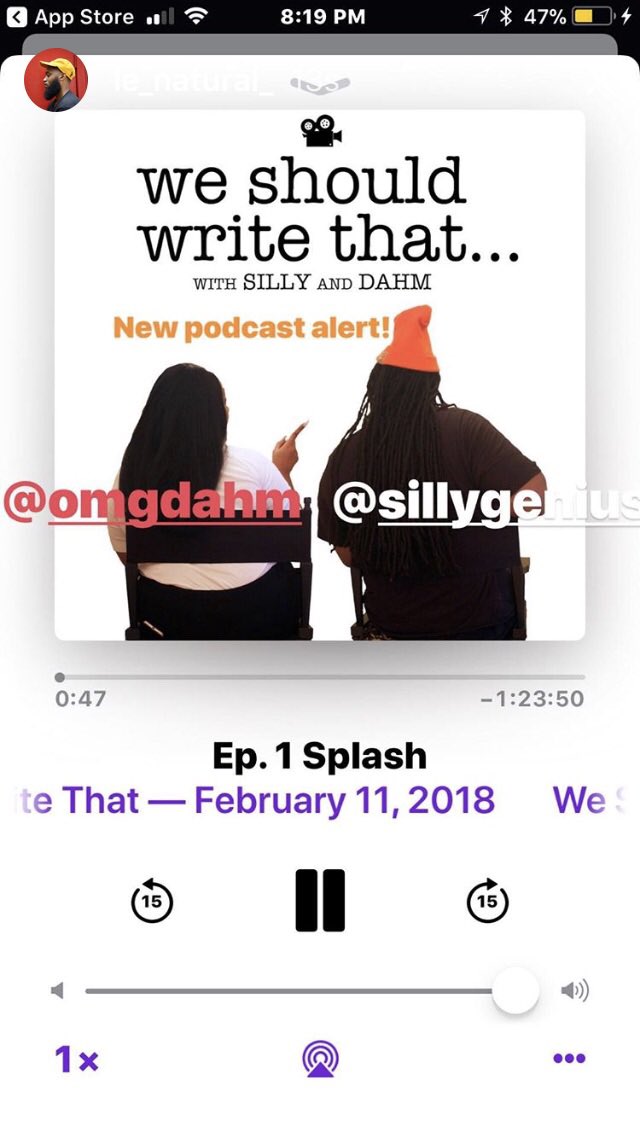WeWriteThat's tweet photo. What if @Silly_Genius and @OmgDahm retold movies with POC casts and dope soundtracks?
#WeShouldWriteThat is available on Podbean, iTunes, and now Spotify! Wrap up your work week with an episode or two. Listen and Share now! https://t.co/oxiKtvA3em https://t.co/Ny67ETkmAk