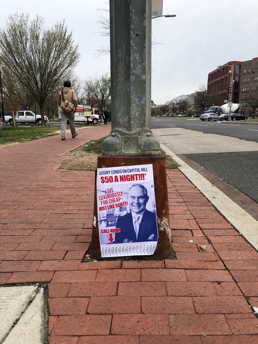 kaylatausche's tweet photo. Spotted around DC by a morning commuter: Apartment wanted ads featuring Administrator Pruitt. 

Telephone number listed directs to EPA media relations. https://t.co/oCdQr2Ifx8