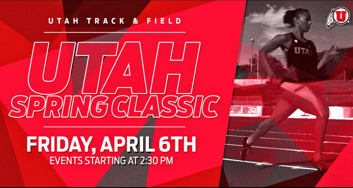 UtahTrackXC's tweet photo. It’s HOME MEET DAY! Come support  Utah Track and Field at the McCarthey Family Track, Field events at 2:30p, running events at 4:40p. 🙌 https://t.co/ug1EDxt4xE https://t.co/MzXRup85XH