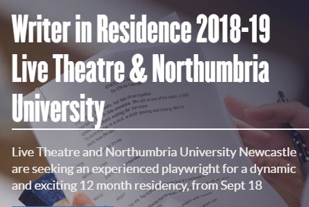 CultAmbassadors's tweet photo. New Writer in Residence sought by Live Theatre and Northumbria University https://t.co/tBKjiQuCqp https://t.co/zKNP5F3FWo