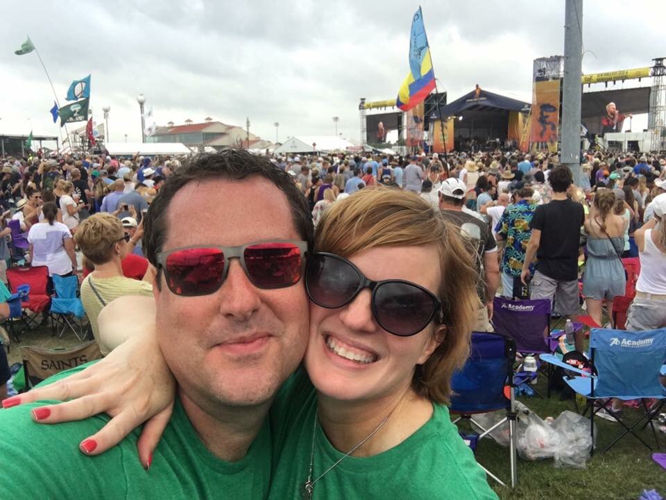 rbenton's tweet photo. @jazzfest Last year at Jazz Fest. This was our favorite place to be. We always looked forward to coming each year. My husband passed away suddenly in January. My family and I will be making the trip in a few weeks in his memory. https://t.co/HUyGpUYvX0