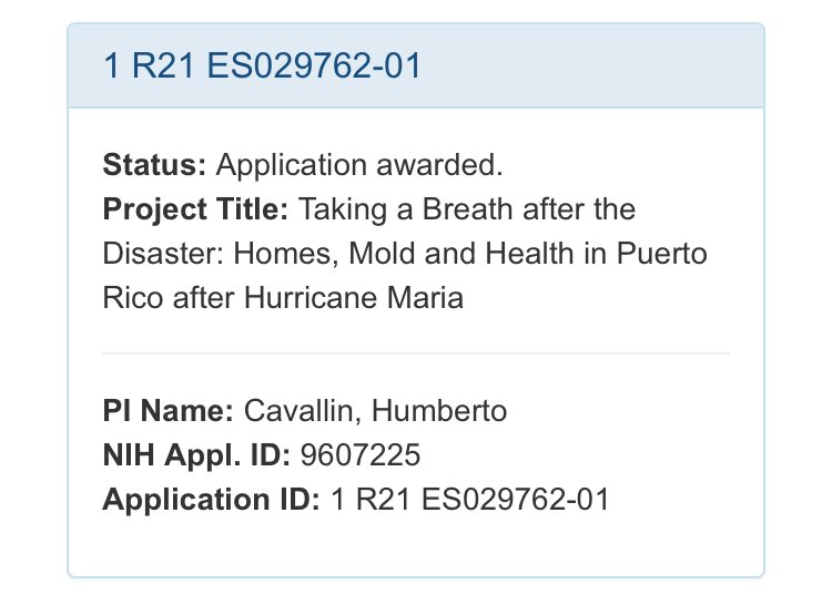 Larkin University (@larkininstitute) on Twitter photo Congratulations Dr. Felix Rivera-Mariani! We are proud to announce that a NIH Grant Awarded to Address the Respiratory Health of Puerto Ricans in the aftermath of Hurricane Maria.
To learn more please visit goo.gl/nCSQPp Congratulations Dr. Felix Rivera-Mariani! We are proud to announce that a NIH Grant Awarded to Address the Respiratory Health of Puerto Ricans in the aftermath of Hurricane Maria.
To learn more please visit goo.gl/nCSQPp