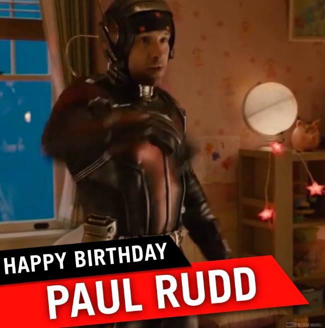 Wishing our tiniest hero a very big happy birthday. Here s to Paul Rudd! 