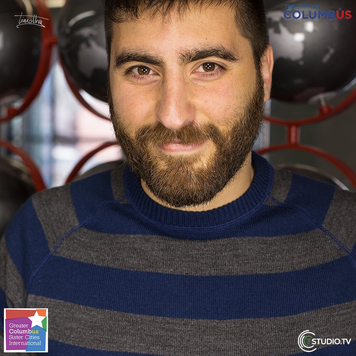 OSUGlobal's tweet photo. #ThousandPeopleofColumbus portraits taken by Italian photographer @TstudiotvGenova of our staff. Be part of the @CbusSisCities project - stop by St. John the Baptist Sunday morning (4/8) or @ShadowboxLive Sunday night before the show. #ThousandPeople #Portraits #GlobalEngagement https://t.co/7ooFu2EI59