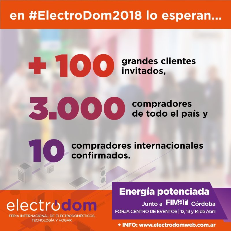 marcomktlatam's tweet photo. Marco Marketing Argentina estará presente en la Feria Internacional de Electrodomésticos, Tecnología y Hogar, del 12 al 14 de abril en Córdoba. . #MarketingTrendsArgentina #MarketingTrends #Electrodom https://t.co/gjsbZnjpTP