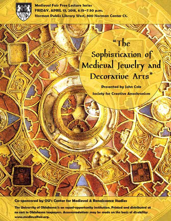 Join us for a look into the beauty, sophistication, and technique of the medieval metalsmith next week! And, of course, see you at the fair! <a href="/MedievalFair/">Medieval Fair Norman</a>