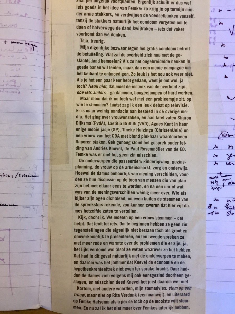 hansvdlinden's tweet photo. Werkcahier 2006-2007 teruggevonden bij verhuizing @EOnl. Hield toen de gastenlijst &amp; scores bij v dagelijkse talkshows tvo op #kvdb en organiseerde v #hetelfdeuur een innovatieve verkiezingsspecial met enkel vrouwen en @andriesgknevel. Welwillend ontvangen door oa Bril &amp; De Jong. https://t.co/a5HbNh9Hcl