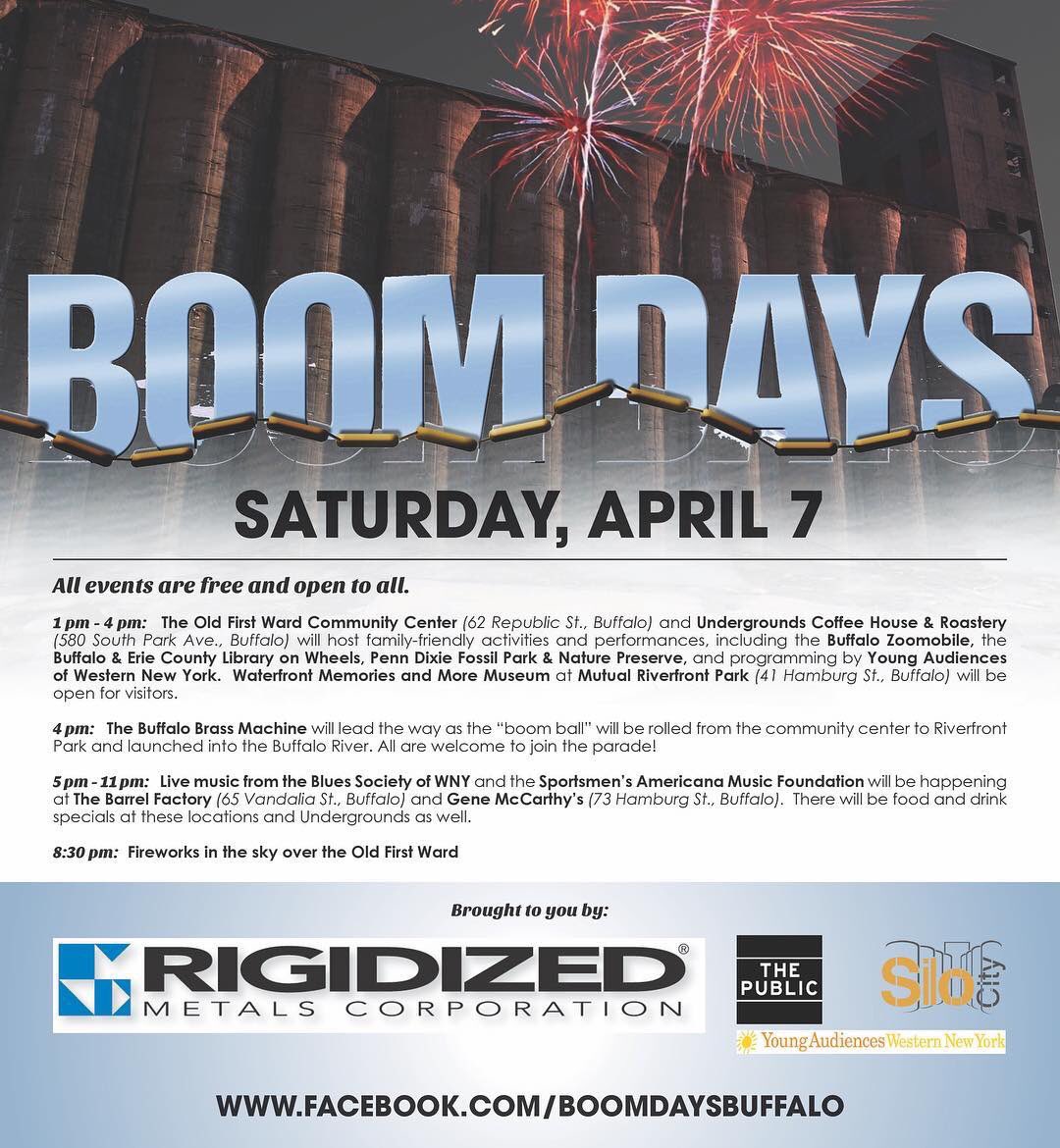 ElevatorAlley's tweet photo. It may not feel like spring right now, but come to the Old First Ward tomorrow to celebrate Boom Days, the annual celebration of the end of winter & removal of the ice boom! #boomdays #buffalo #ofw #spring https://t.co/MehDYPAmMu