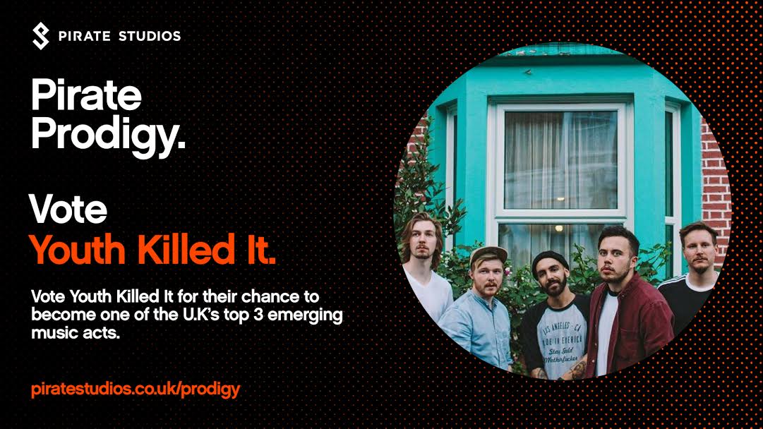 YOUTHKILLEDIT's tweet photo. Over the moon to announce we have been chosen to be in the top 30 acts for @PirateStudiosUK  prodigy program! But we need your help! Please drop us a vote to help us get through to the next stage! This would be massive for us and would mean the world! X
https://t.co/QXyJQyrhr1 https://t.co/0rIQwTLUsl