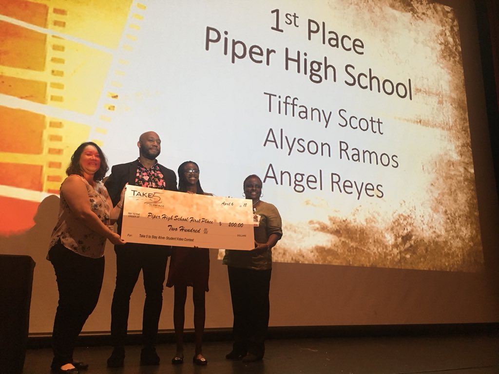 piperprincipal's tweet photo. The @PiperBengalTV Team Sweeps the Competition at this Year’s Annual “Take 5 to Stay Alive” Video Competitions at @cityofsunrise !!! Congratulations Bengals and Mr. Conde !!! #PiperPride #PiperMindset https://t.co/kvX58RbAZT