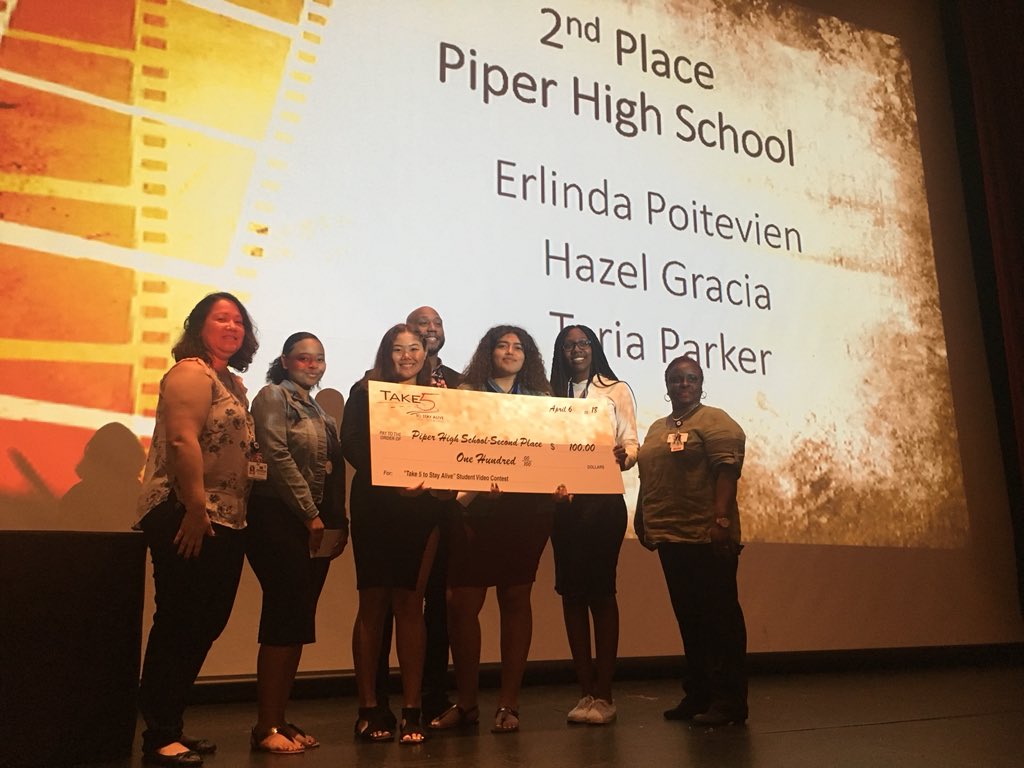 piperprincipal's tweet photo. The @PiperBengalTV Team Sweeps the Competition at this Year’s Annual “Take 5 to Stay Alive” Video Competitions at @cityofsunrise !!! Congratulations Bengals and Mr. Conde !!! #PiperPride #PiperMindset https://t.co/kvX58RbAZT