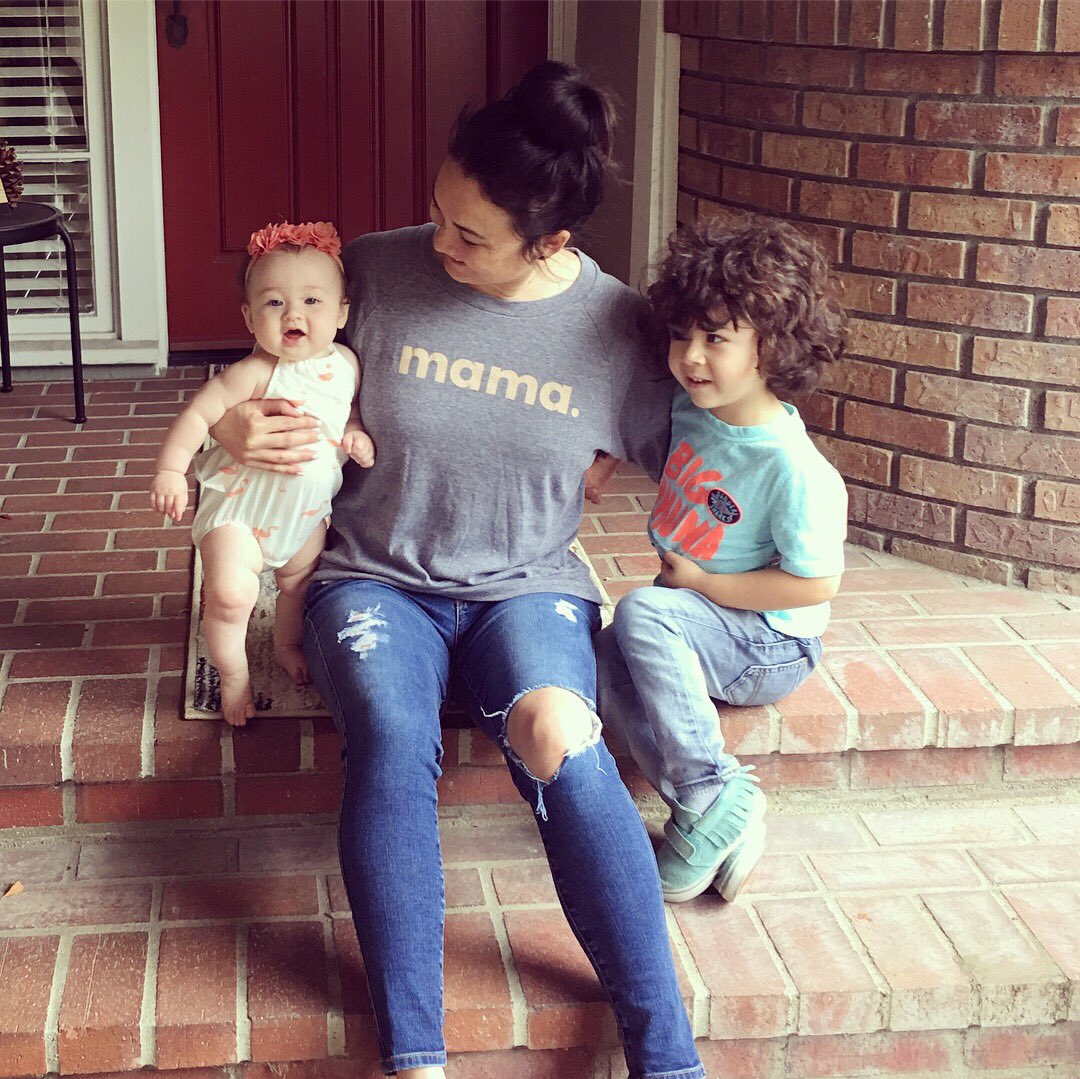 theShopForward's tweet photo. . @ashleysilva {lookin super cute in our ‘mama.’ sweatshirt!💕} is a mom of 2 cuties...Air Force pilot wife...dance teacher/choreographer...my BFF...oh &amp;she also comes up w/all kinds of new ideas &amp; answers your customer support emails at The Shop Forward! TheShopForward.con/mama https://t.co/CoeATOKtsk
