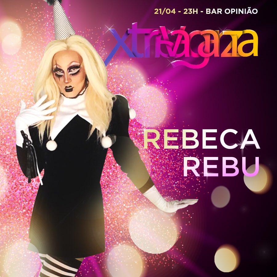 Sabe quem vai estar na Xtravaganza também? Rebeca Rebu! 

Ela já fez performances arrasadoras na festa, e dia 21 não vai ser diferente! Pre-pa-ra! 

Já comprou teu ingresso? Não marca bobeira e já garante o teu: bit.ly/Latrice