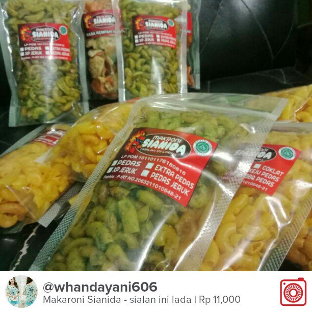 hanbi2013's tweet photo. Menjual Makaroni Sianida - sialan ini lada Rp 11,000 https://t.co/ujDb8qFCXC #carousell @carousell_id https://t.co/QkshavAg8O