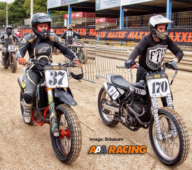 AAA_Racing2003's tweet photo. It's almost time! π Tomorrow sees the #FirstRound of the #DTRA #IndianMotorcycle #2018FlatTrackNationals Sat & Sun at #KingsLynn Here's a #Flashback to #LeahTokelove and #ChrisHatton who will ride #IndianScouts built by @KrazyHorse5 in the #HooliganClass this year on #DTR1s π https://t.co/kqdkWXcere