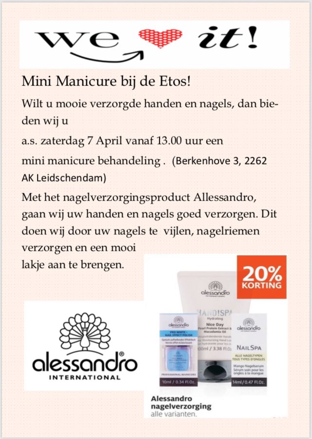 EtosLeids's tweet photo. Mini manicure 💅🏼 bij Etos #leidschendam 🌺 https://t.co/panIYtMkRT