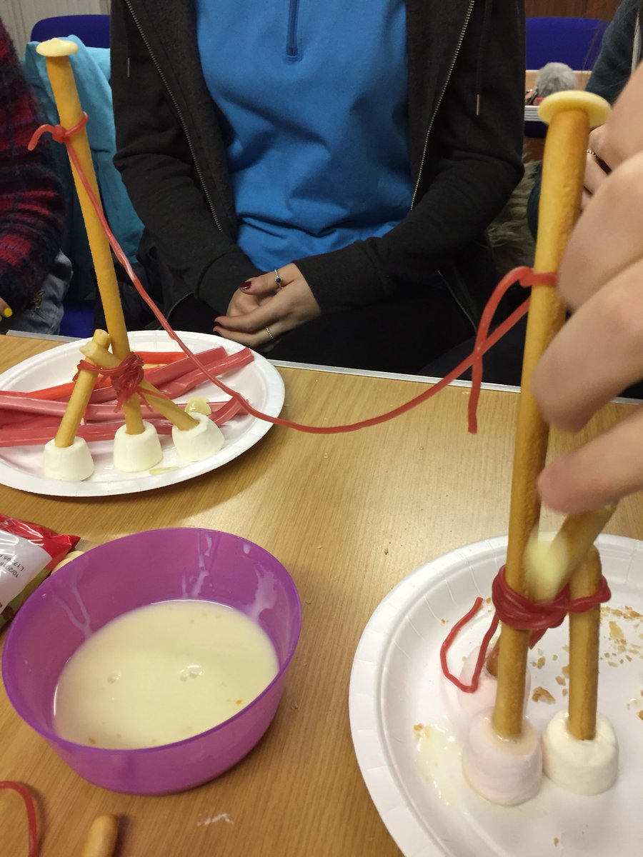 Edible pioneering! A tasty activity for the Rangers. Some had more structural integrity than others.