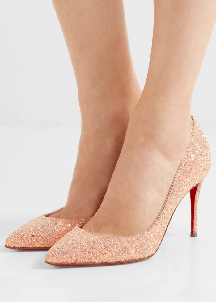 pigalle follies 1 glittered leather pumps