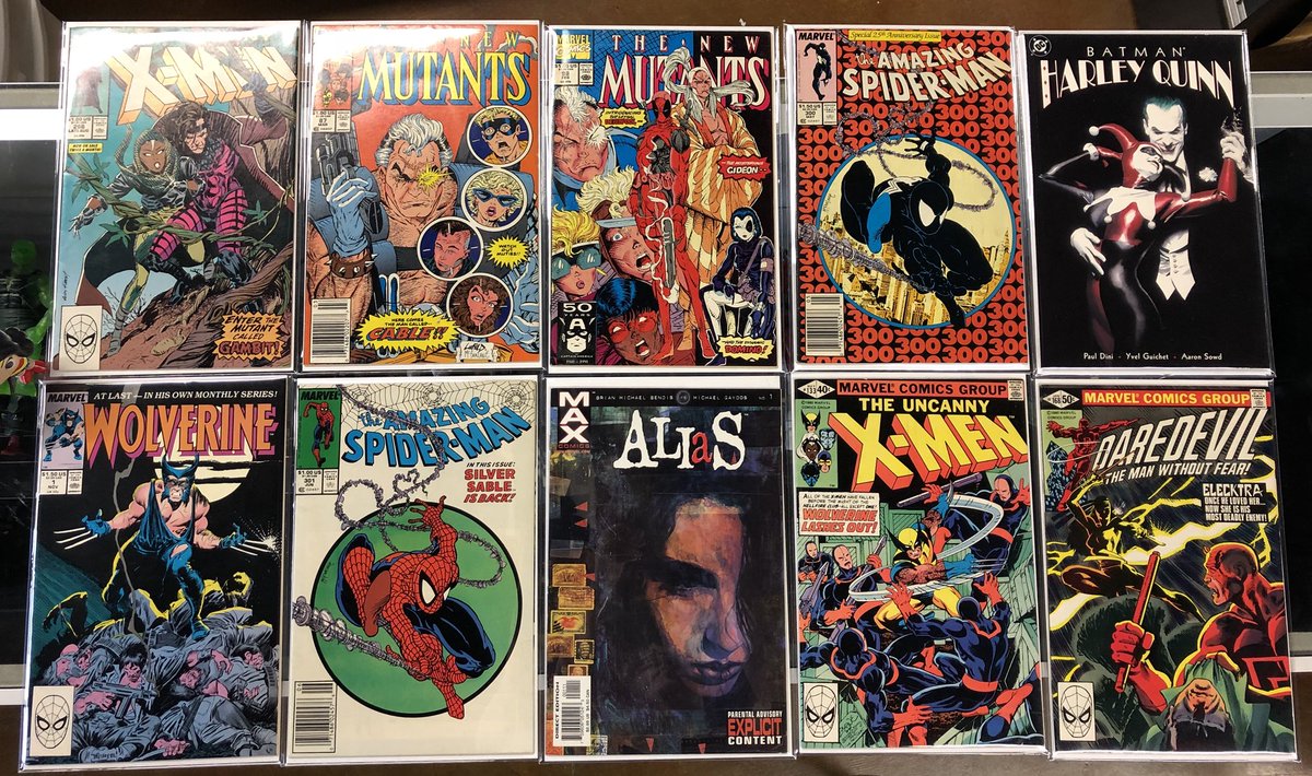 alamo_comics's tweet photo. Don’t forget your 🔑🗝... 
Get to Alamo City Comics NOW for #UncannyXMen266 , #NewMutants87 , #NewMutants98 , #AmazingSpiderman300 , #BatmanHarleyQuinn , #Wolverine1 , #AmazingSpiderman301 , #Alias1 , #UncannyXMen133 , #Daredevil168 
Call or PM us for prices and information! https://t.co/Fpcju59C0E