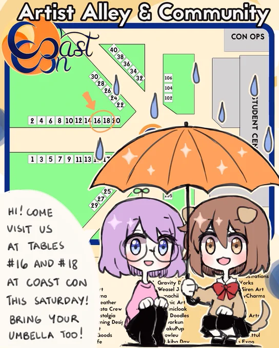 Will be at #coastcon tom at OCC!! ^^ come by and say hi if ur in the area ??? 