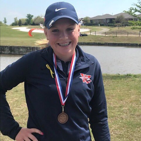 WakelandAccess's tweet photo. Freshman Sydney Williams represents Wakeland as the only female golfer going onto regionals!!!She made regionals as an individual after placing 3rd overall 🔥🏌️‍♀️ Way to go Sydney!!! https://t.co/SSGNBuwH2N